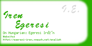 iren egeresi business card